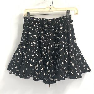 Fourteen and 9th Size Small Black and Beige Pull On Flouncy Mini Skort